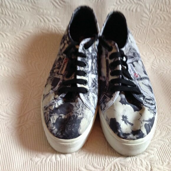 Superga Anthropologie Petunia Platform Sneakers Canvas 41.5 - USAW 10 - USAM 8.5 - Picture 3 of 11